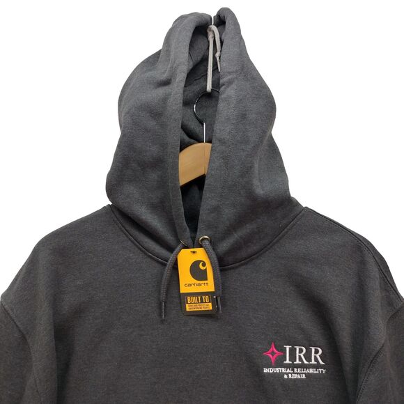 Carhartt Hoodie Men XL Gray Loose Fit Midweight Sweatshirt Pullover K121 NEW - Picture 3 of 10